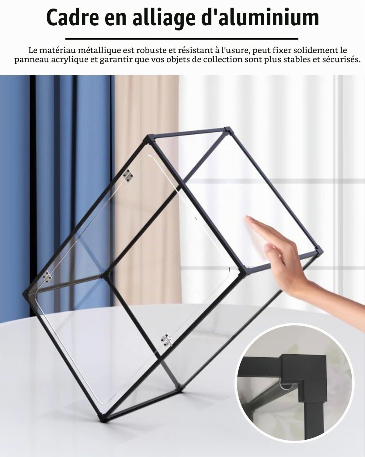 Vibeo Vitrine Acrylique Vitrine en Acrylique Transparent avec Porte, Hauteur 25, 30, 40, 50 ou 60 cm, Boîte de Rangement en Acrylique pour Poupées et Figurines(40x20x50cm/16x8x20in)