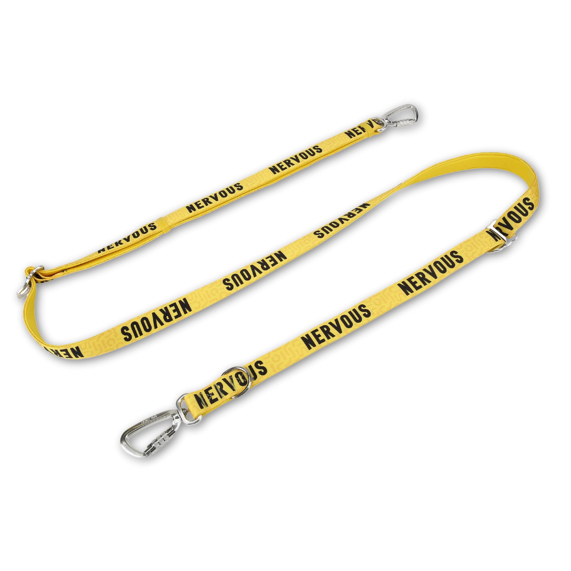 Twiggy Tags NERVOUS Multi-Way Double-Ended Training Lead, Strong Adjustable Hands-Free Nervous Dog Lead, Reflective Locking Carabiner, Durable Comfortable, All Dog Breeds, Nervous Awareness, 2.5-8ft