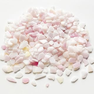 Mosaic Ceramic Mosaic Tiles 250g Milled Edge Mica Glass High Light Transmittance for Home Decoration Art Crafts DIY Projects-Light Pink||S