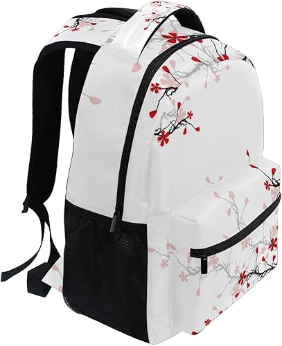 Miniatura 2 de ALAZA Elegante mochila grande personalizada portátil iPad Tablet viaje mochila escolar con múltiples bolsillos, Flor de Cerezo, Computadora portátil