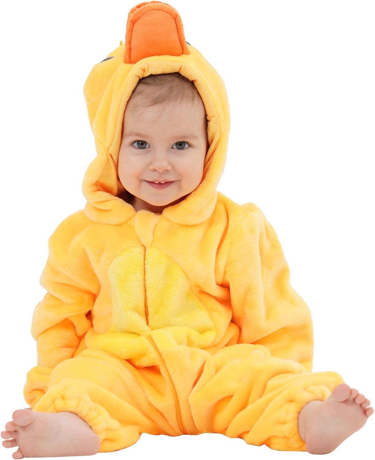 Unisex Baby Animal Costume Pajamas, Infant Flannel Hooded Halloween Romper Cosplay Costume/Homewear/Sleepwear - Image 3