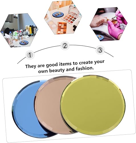 FRCOLOR 1set Nail Art Display Palette Mixing Tray for Manicure Stylish and Practical Nail Art Holder Smooth Surface for Easy Cleaning for Makeup and Artists Blue Yellow