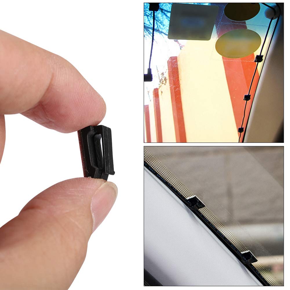 40 Stück Selbstklebende Kabelklemmen (Größe L) - Schwarze Clips Zur Kabelorganisation Für Auto, Zuhause & Büro