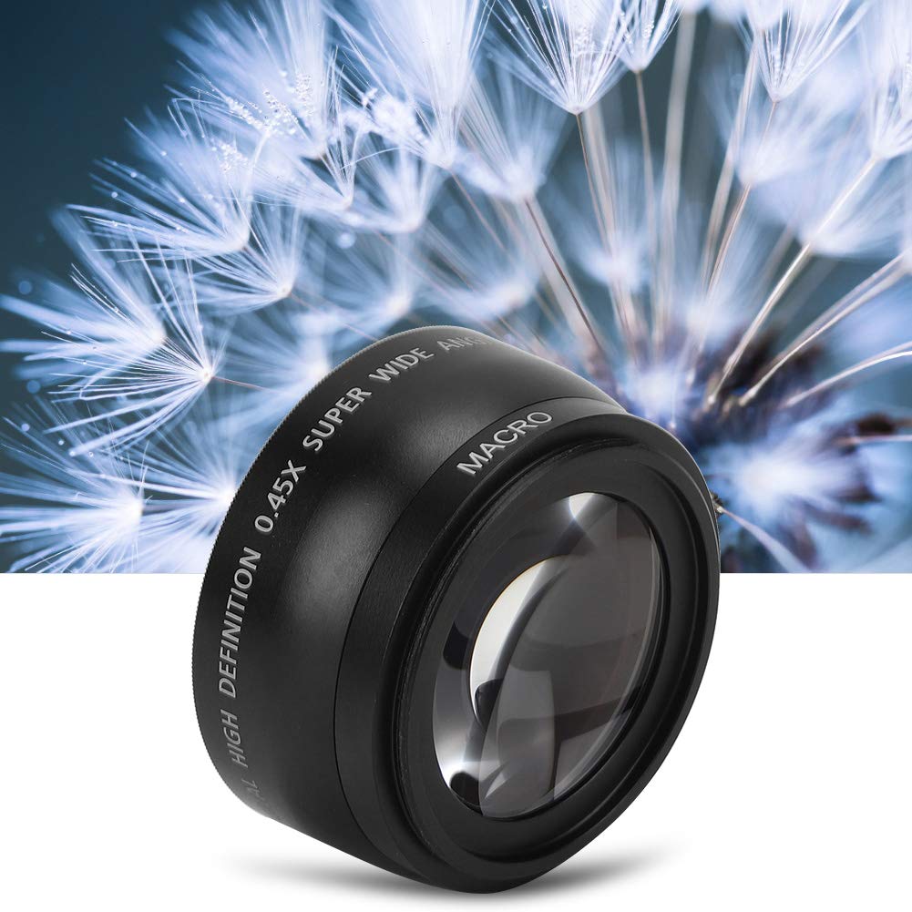 Obiettivo Macro Grandangolare Avanzato da 55 Mm, Ingrandimento 0,45X, Si Monta su Obiettivi da 55 Mm di Diametro, Filettatura Anteriore per Filtri, Lunghezza Focale Corta, Ampio