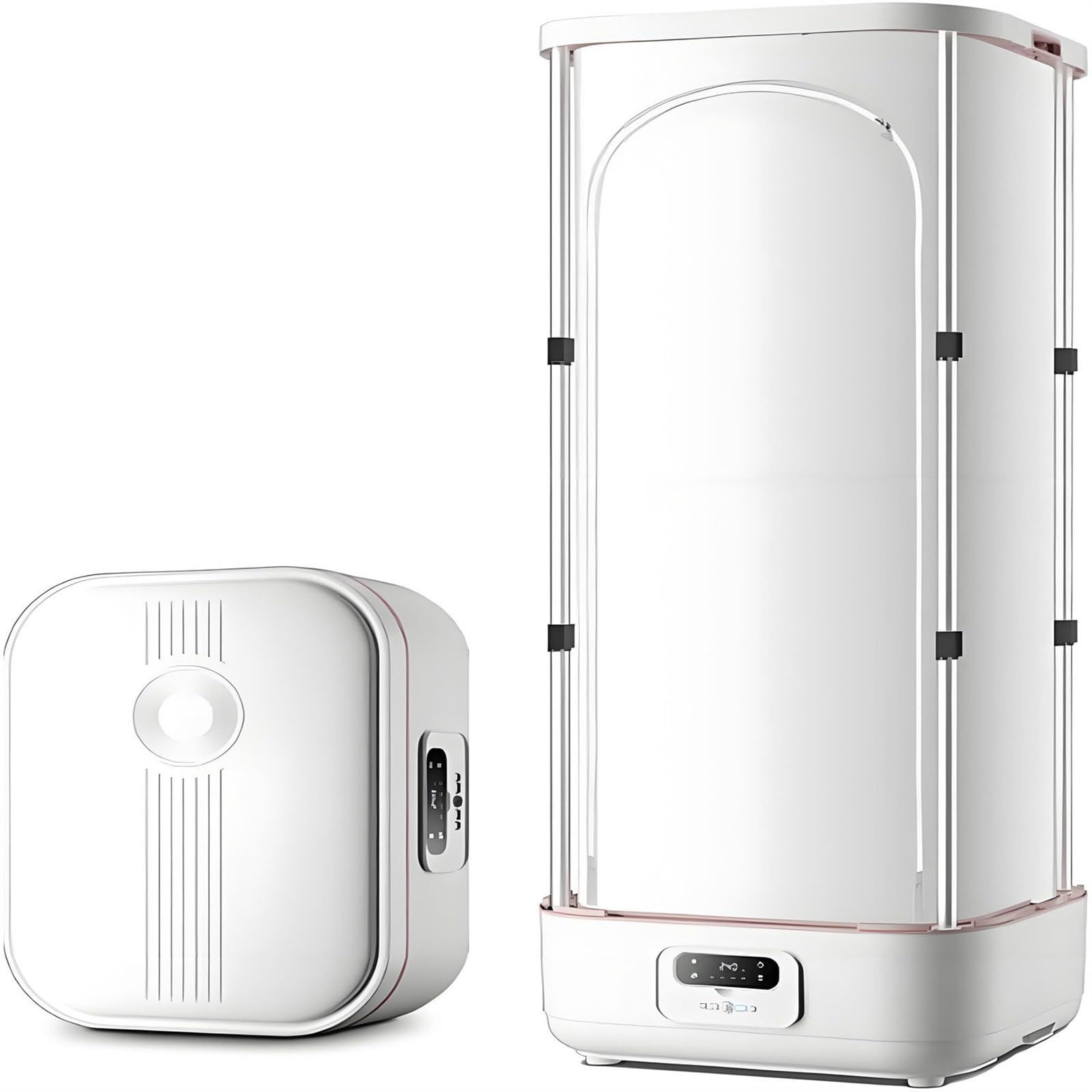 Vaporizzatore per Indumenti - Asciugavavavite Verticale 900W, stiratrice Automatica Senza Fili con Funzione Antirughe, Design Pieghevole Portatile per Abbigliamento e Tessuti appesi