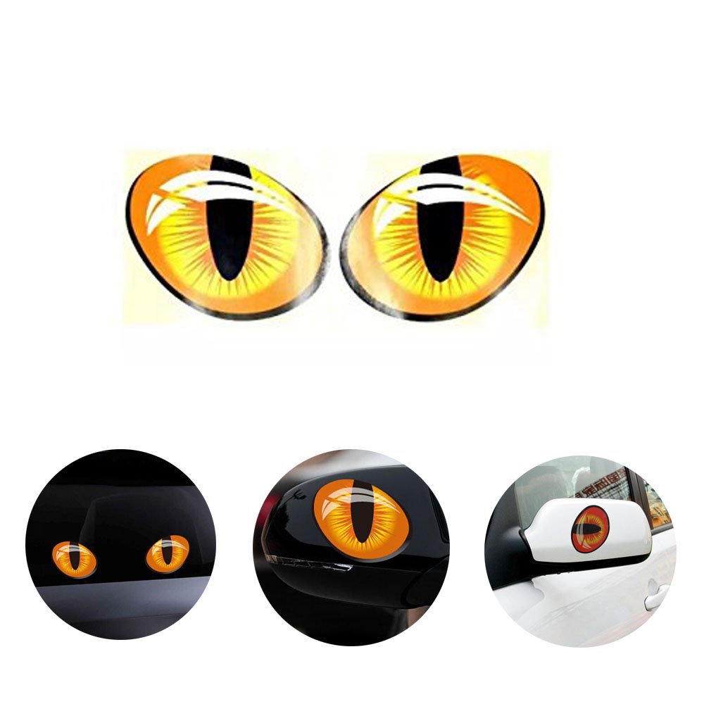 Amazon.co.jp: E-Fly 3D 猫目 車ステッカー 3D シール デカール ドレス 
