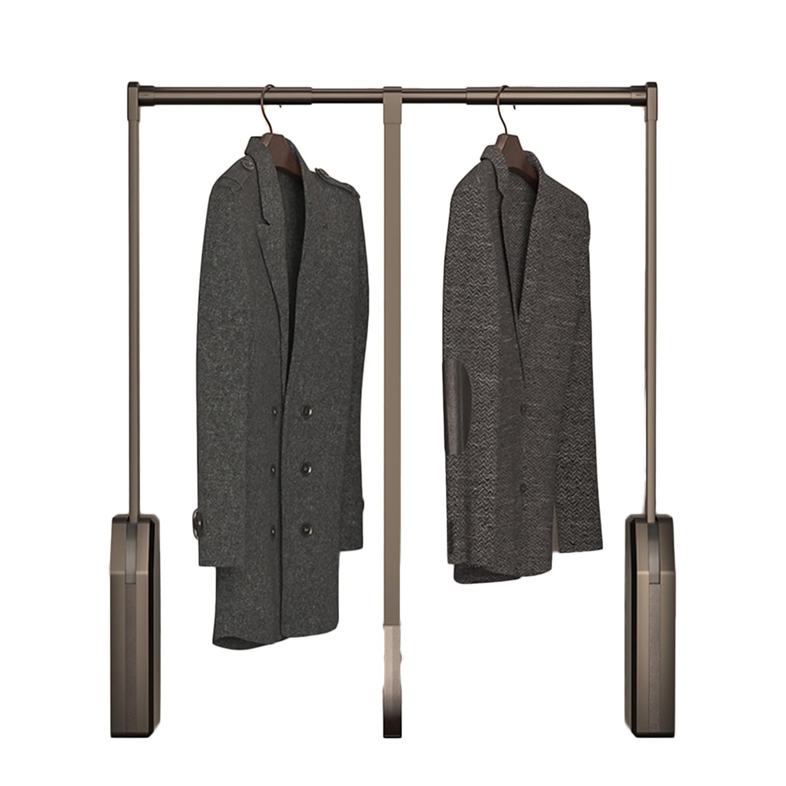 Barre de penderie escamotable pour dressing haut et gain de place