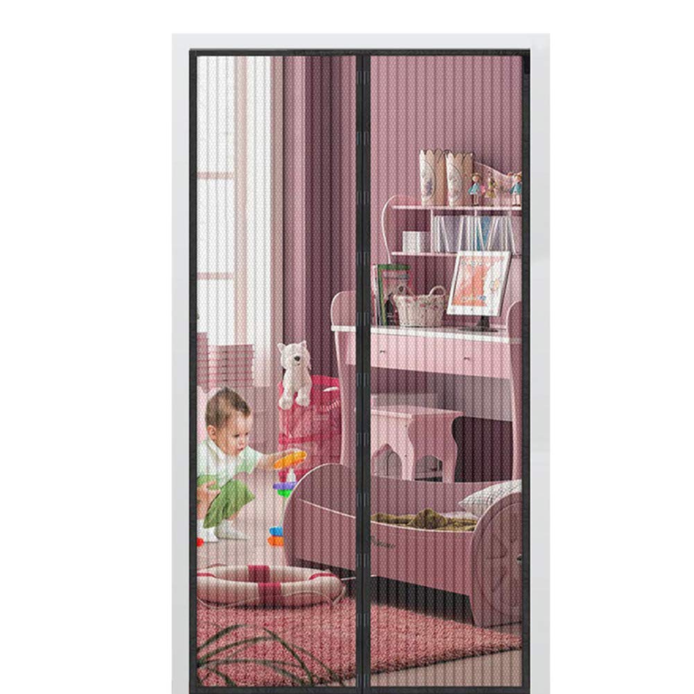 Porte Esterne con zanzariera 95x225cm, Tenda zanzariera per Porta, Anti Zanzare Magnetico Facile da Montare, Conveniente per Bambini e Animali Domestici - Nero
