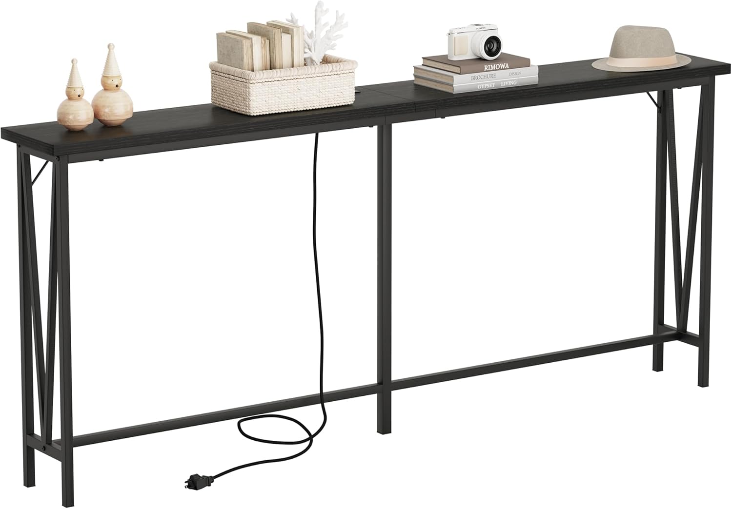 GAOMON Sofa Tables Narrow Long, 72.8" Long Console Table