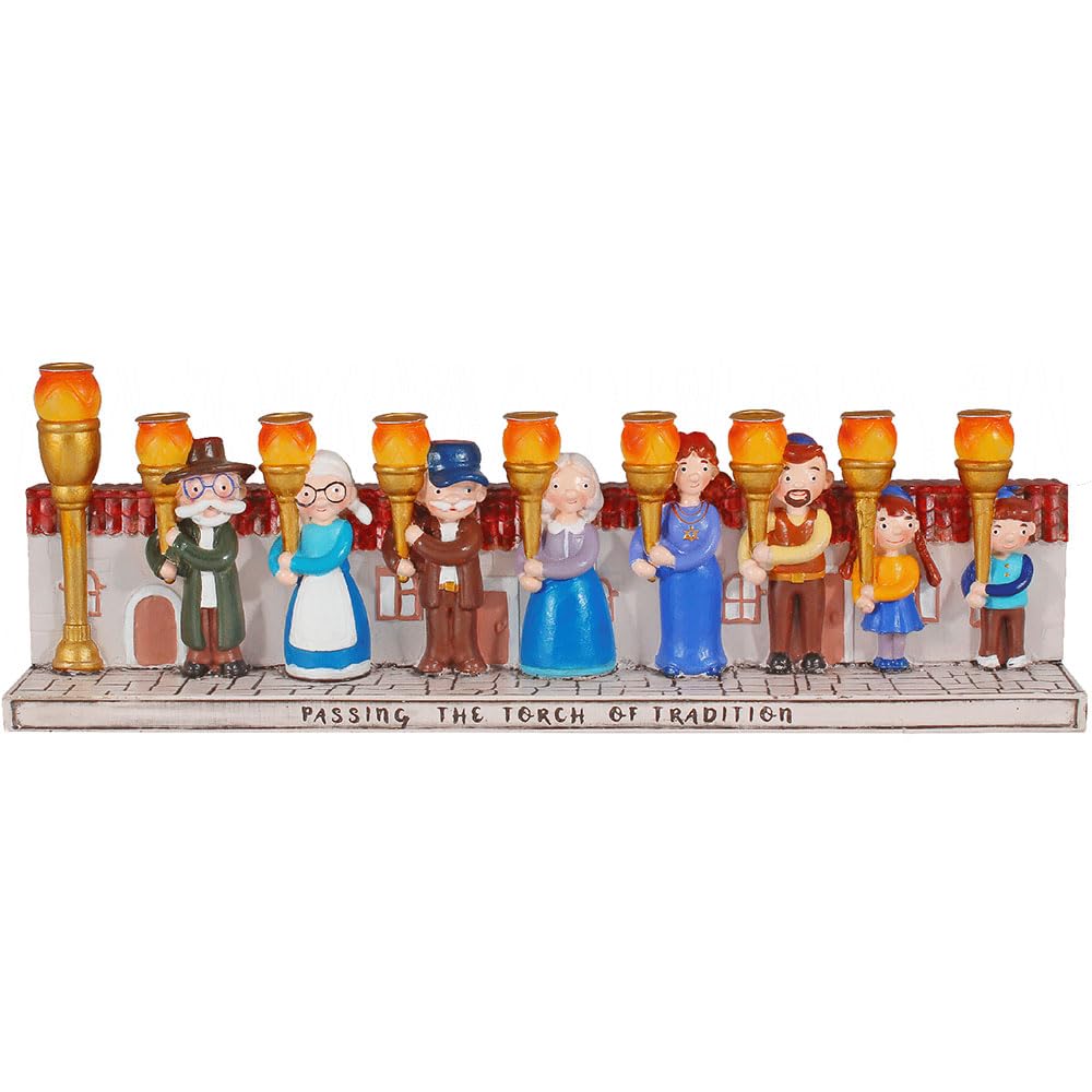 Amazon.com: Zion Judaica Traditions Menorah Jewish Theme Minorah ...