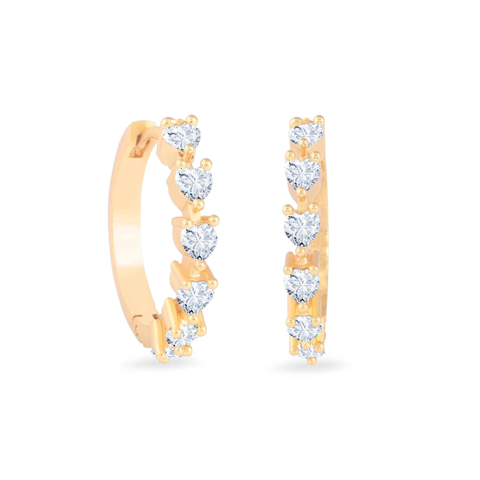 MINUTIAE Solitaire Crystal Diamond Stylish Hoop Earring | Fashion Jewellery For Women and Girls (B0BVC24MLN) Amazon Price History, Amazon Price Tracker