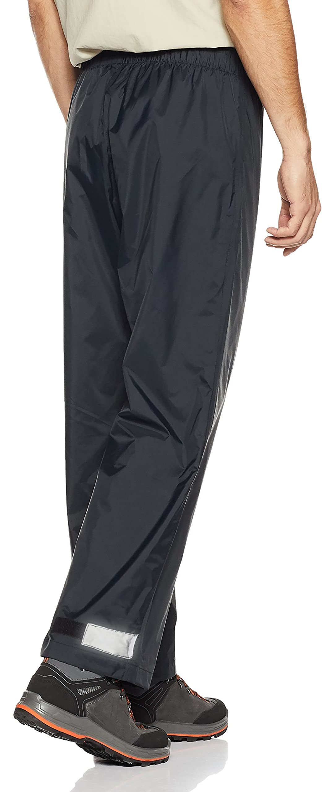 KOUDYEN Męskie spodnie przeciwdeszczowe na rower, wodoodporne, oddychające, wiatroszczelne, spodnie outdoorowe YK5415M-Black-XL