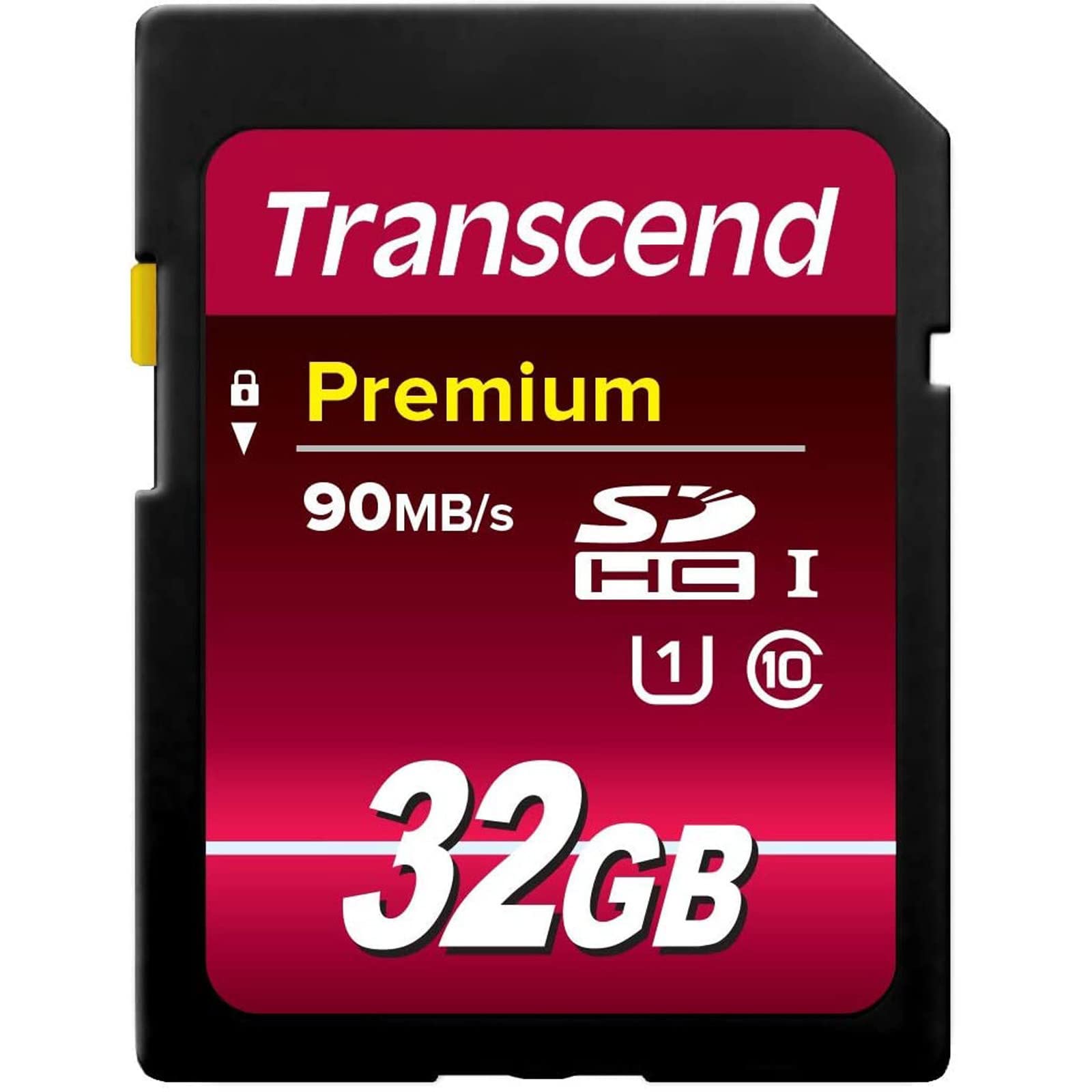 Transcend TS32GSDU1 SDHC-Speicherkarte Klasse 10 UHS-I (Premium), Übertragungsrate 90 MB/s, 32GB