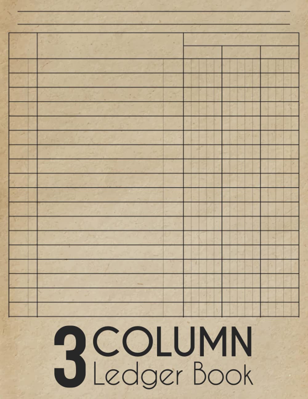 3 Column Ledger Book: Large Accounting Log Book for Bookkeeping | Financial Record Journal with Three Column