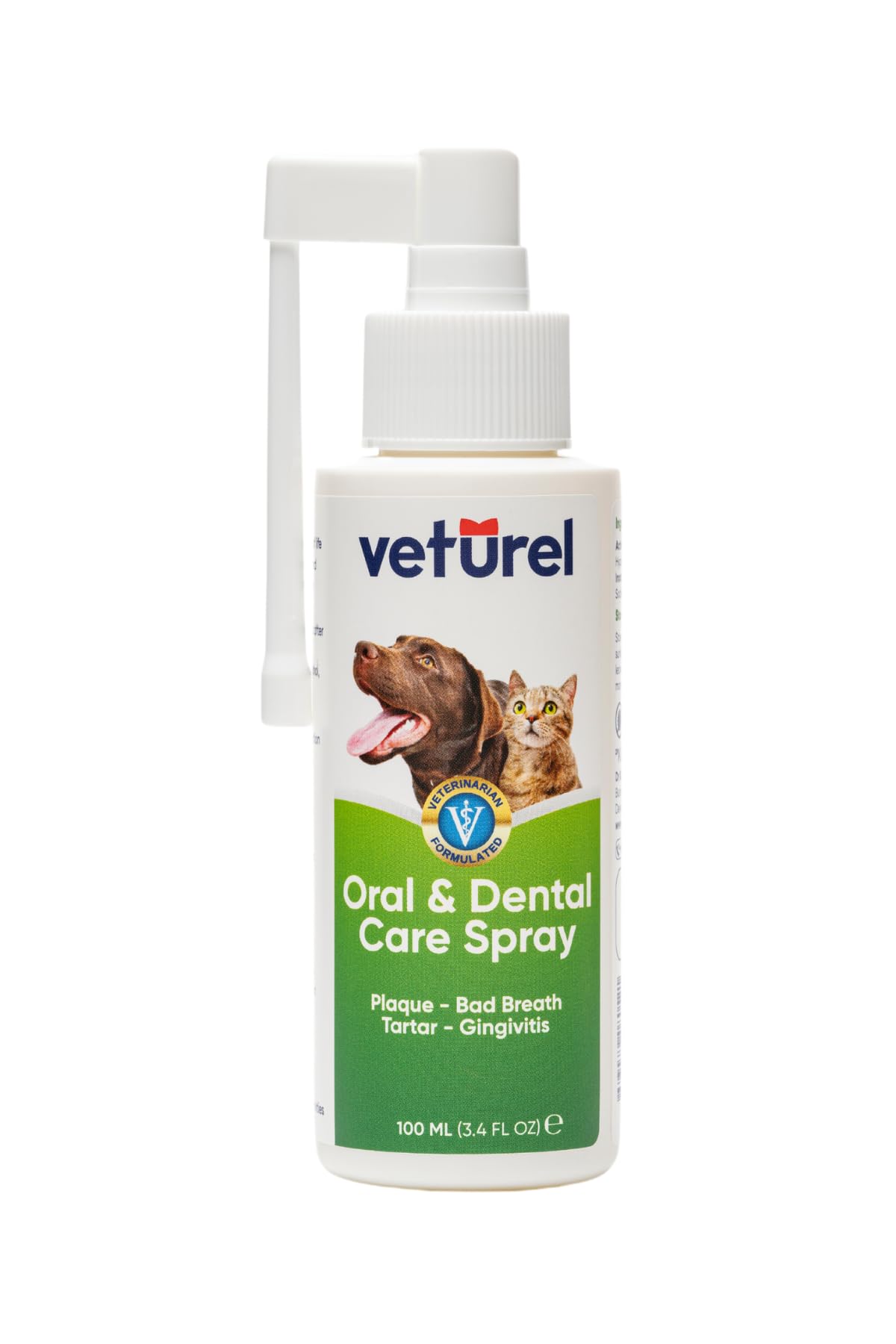 Veturel Ağız Ve Diş Bakım Spreyi 100ml Kedi Ağız Bakımı Köpek Ağız Kokusu Diş Eti Yarası Enfeksiyonu