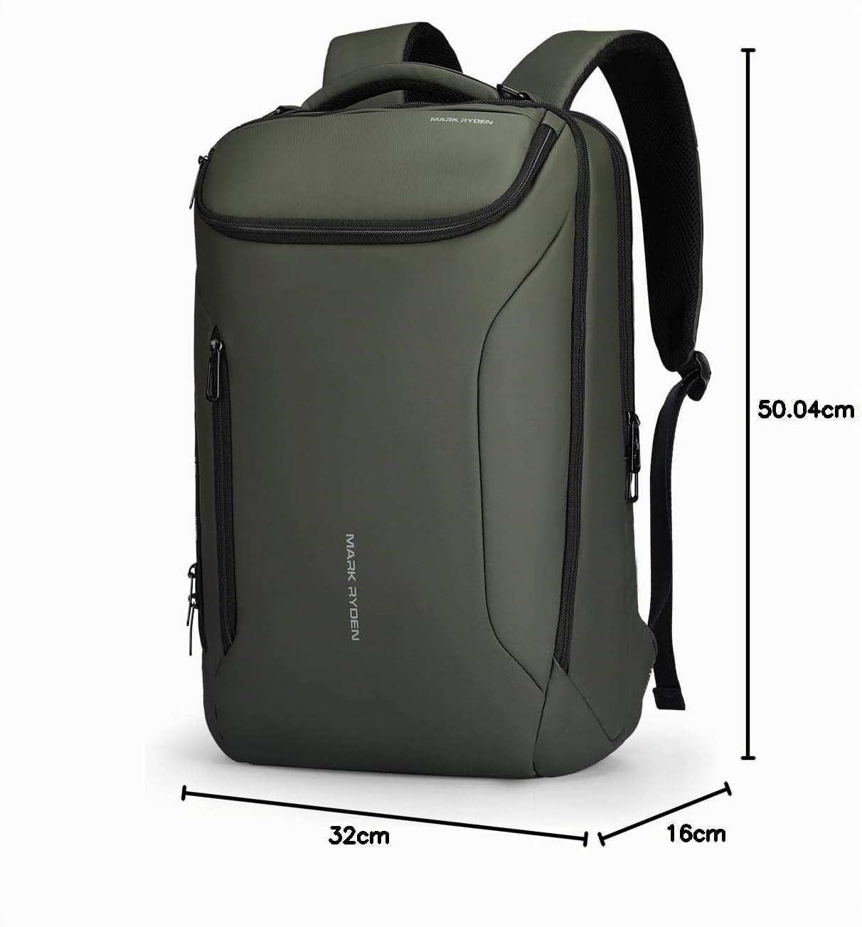 MARK RYDEN Zaino Grande capacità e impermeabile per gli uomini d'affari con porta di ricarica USB per i viaggi scolastici pack escursionismo per laptop sotto i 17,3 pollici