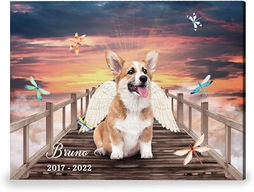 Miniatura 3 de Lienzo conmemorativo personalizado para los amantes de los perros, póster de fotos de perro en lienzo en memoria amorosa, regalos conmemorativos