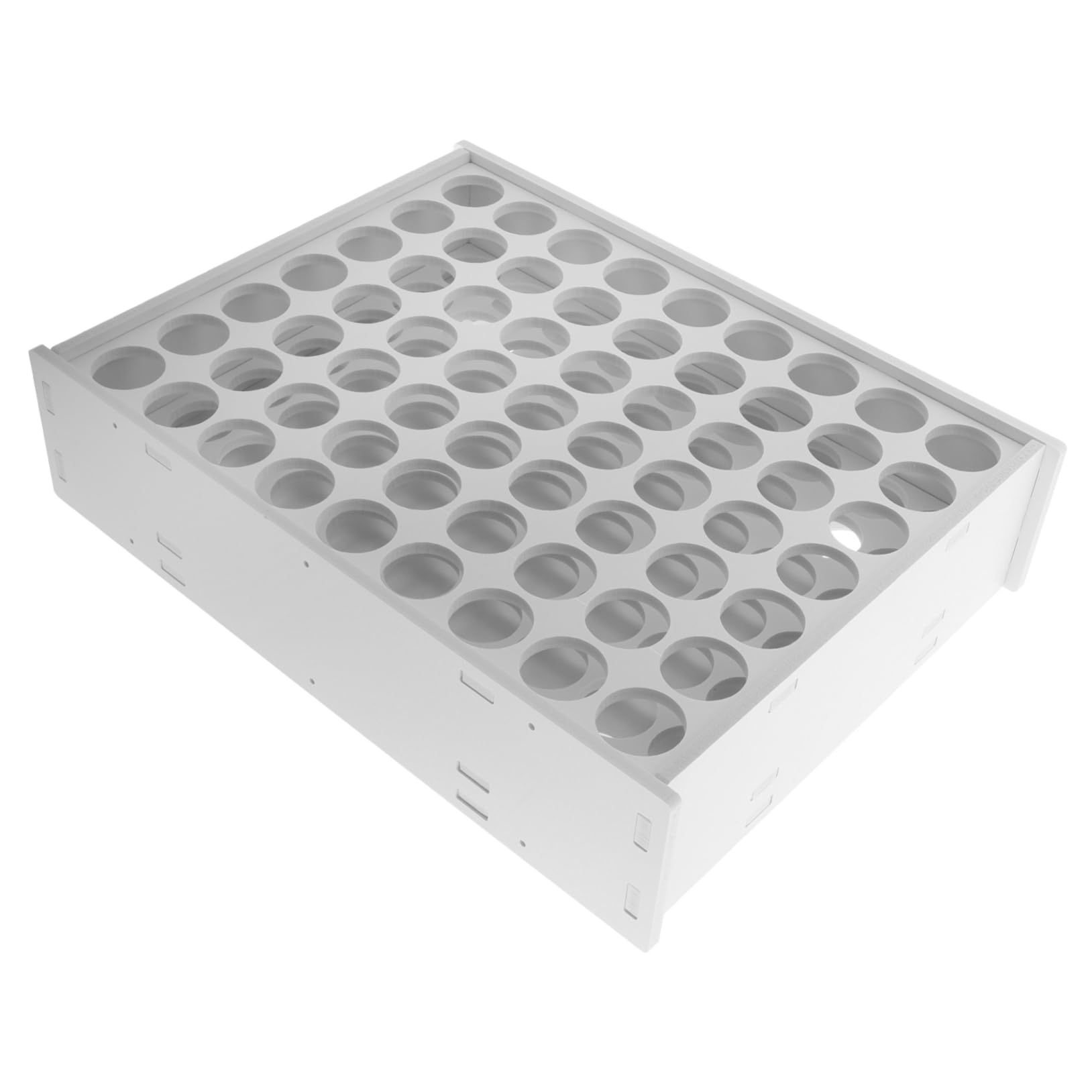 Organizzatore Verticale per Vernici Artigianali da Parete, Plastica Bianca, Design Minimale, Facile da Installare, per Casa e Laboratorio
