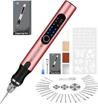 Electric Engraving Pen Set, Cordless Engraver Pen with 60+ Accessories, 3-Speed Adjust Rotary Tool for DIY, Art & Personalized Gifts