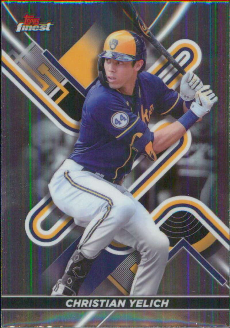 Topps Finest 2022 Christian Yelich 直筆サインカード auto Brewers