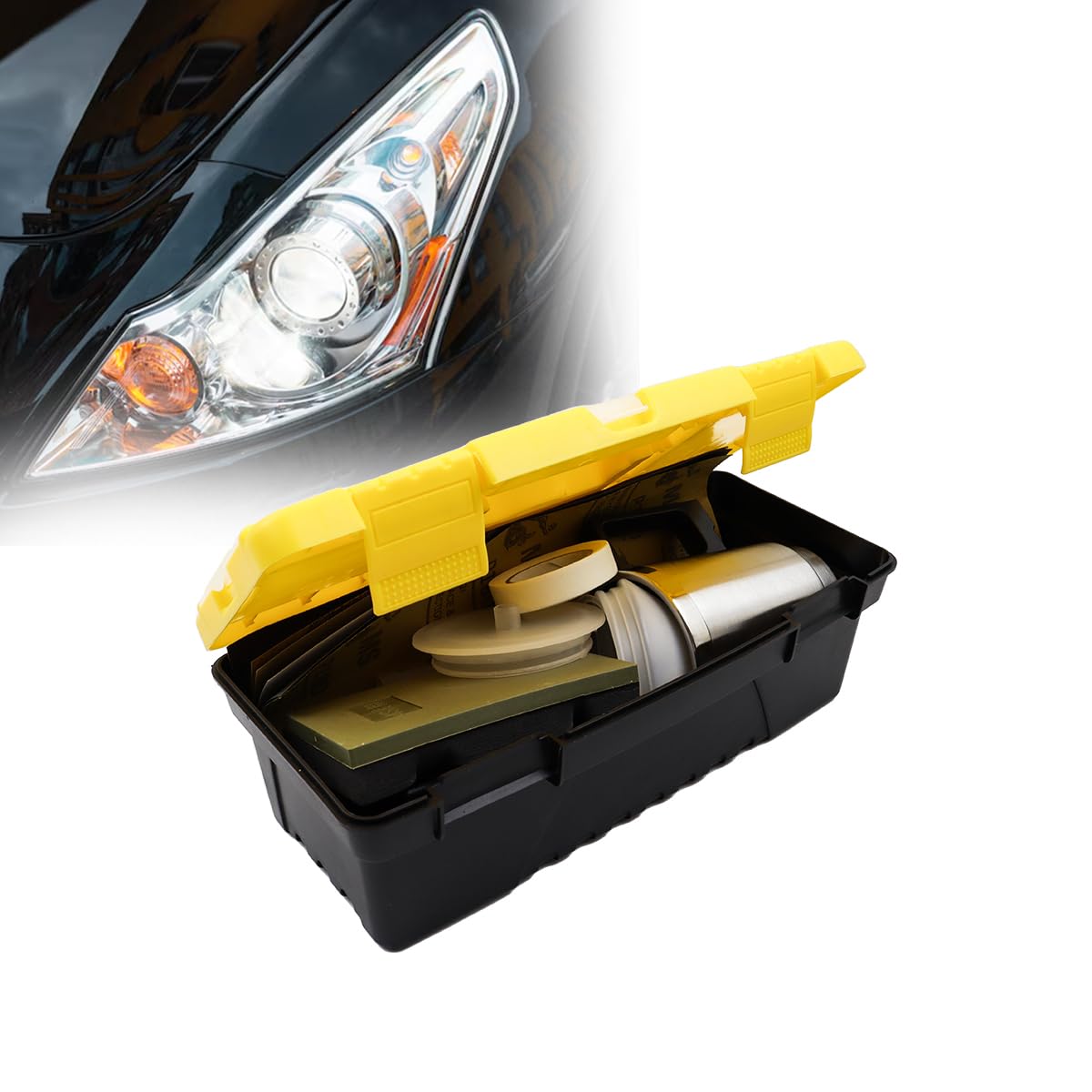 Kit de vapor para faros delanteros Kit de pulido de faros Kit de reparación utilizado para reparar arañazos amarillentos y grietas borrosas