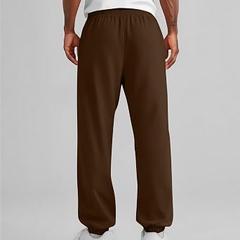Men's Fleece Elastic Bottom Jogger Sweatpants with Pockets Workout Track Running Clothes Gym Athletic Pants
