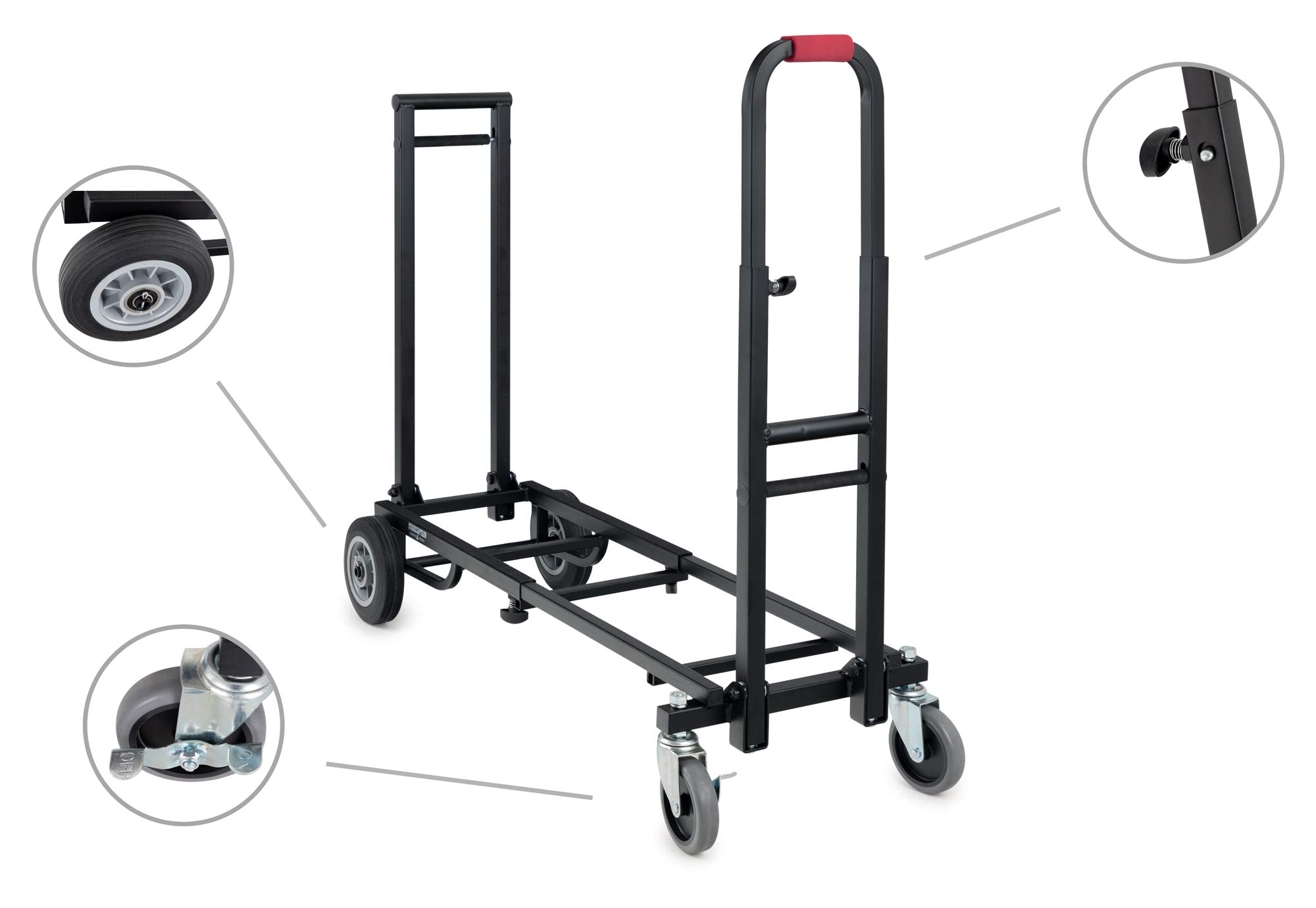 Carro de Transporte Stagecaptain Sherpa SCS-60 MKII (Medio), 5 cm x 2 | Longitud (superficie útil de carga): 58 a cm, Ancho superficie de carga: 27 cm, Ancho con ruedas: 38 cm, 5 cm x 2, 5 cm, 1 kg