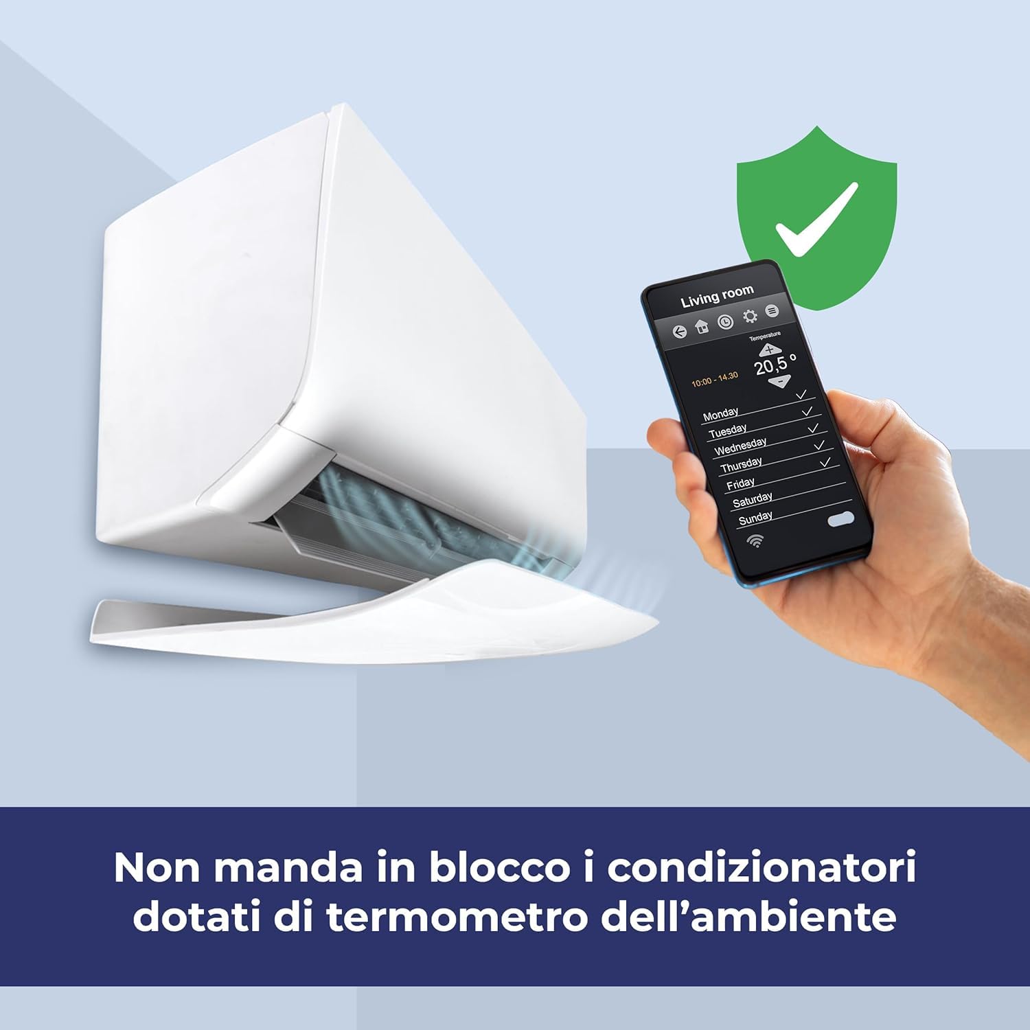 CLIMIK EXTRA, DEFLETTORE PROFESSIONALE PER CONDIZIONATORE & ARIA CONDIZIONATA, 80×30CM, ADATTO PER SPLIT, MADE IN ITALY, PROGETTATO PER DISTRIBUIRE L’ARIA ALL'INTERNO DELL'AMBIENTE DI CASA O LAVORO