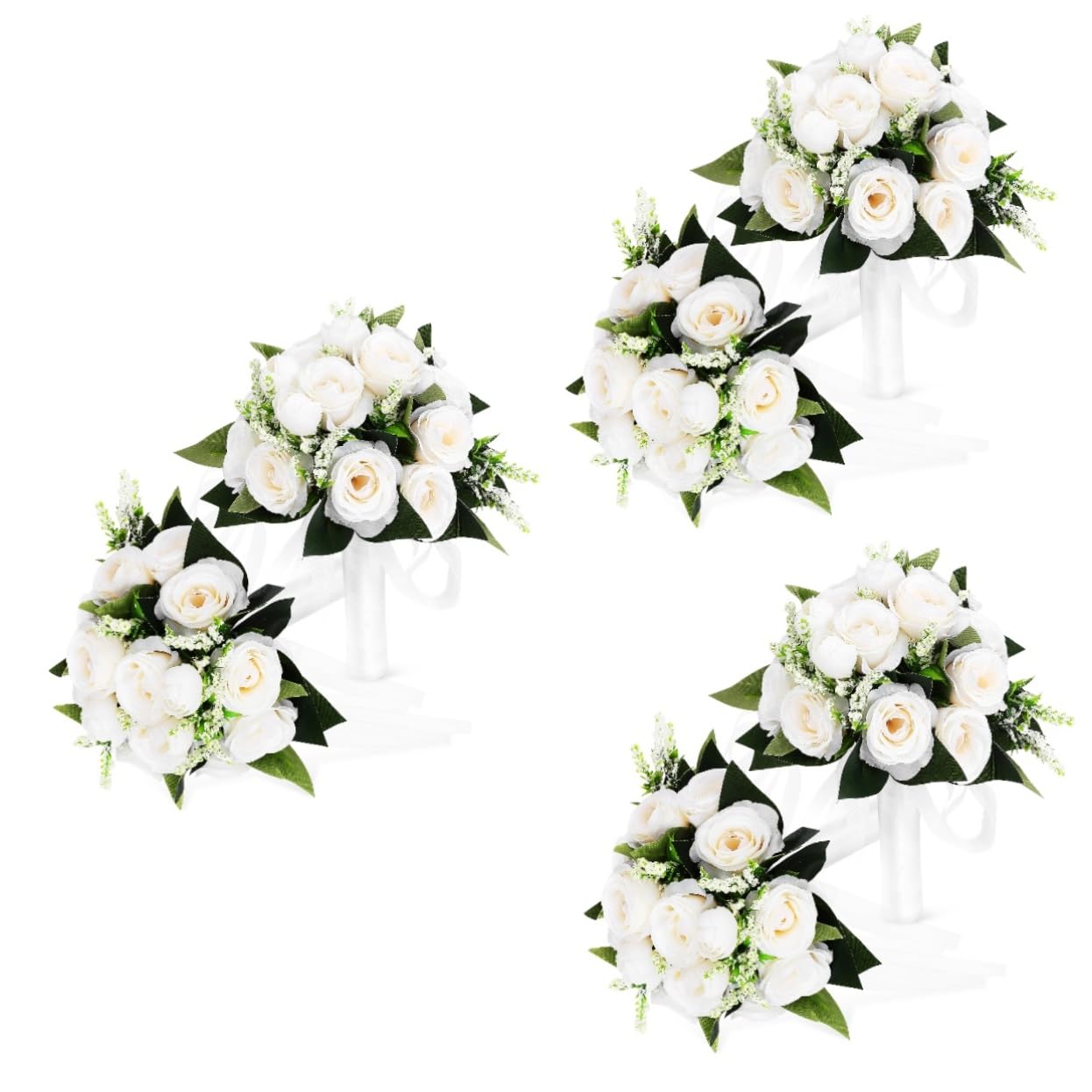 Gatuida 6stücke Künstliche Brautsträuße Aus Seidenblumen Elegante Hochzeitsbouquets Für Bräute Und Brautjungfern Für Hochzeitsfeiern Und Fotografie