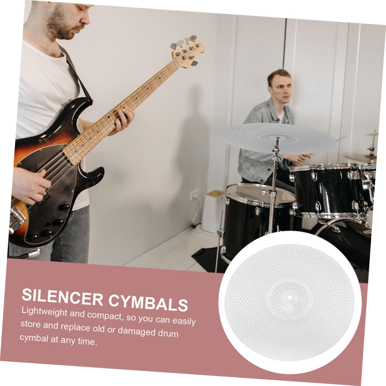 UPKOCH Set 2 Piatti Batteria Jazz Silenziosi 14/16 Pollici in Lega Resistente, Accessori per Batteria Riduzione Vibrazioni e Montaggio Facile per Performance Nitide