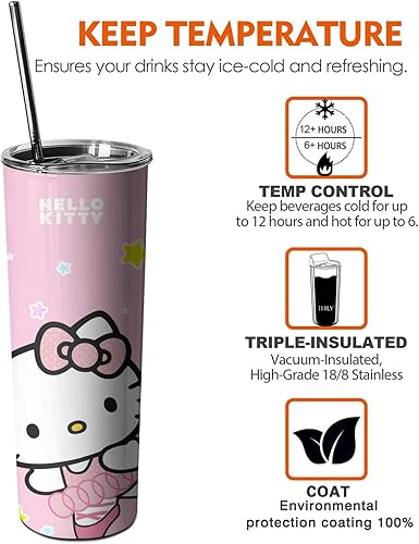 Miniatura 6 de Vaso de agua para adultos, botella de agua de doble pared para niños, taza de café rosa de 20 onzas, regalo para niñas y mujeres