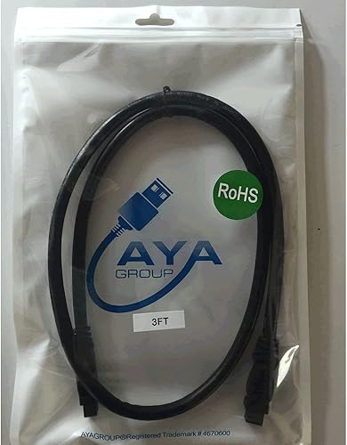 Miniatura 3 de AYA - Cable FireWire de 3 pies (3 pies) IEEE1394b 9pin-9pin 800Mbps compatible con dispositivos iLink Windows, Apple y Sony