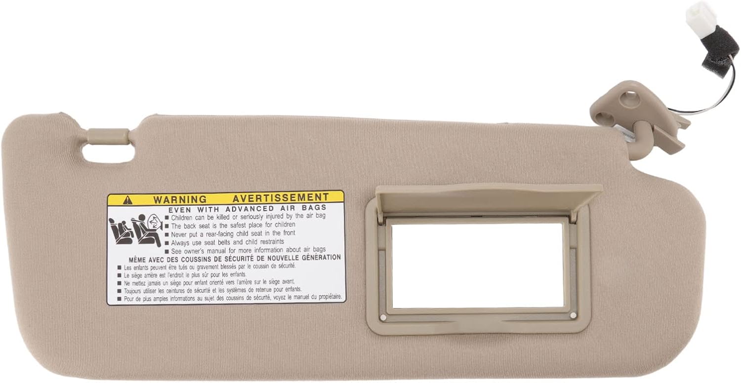 Qiilu Classic Car Sun Visor Assembly with Makeup Mirror - Replacement for Sonata 2006-2008 (Left & Right)