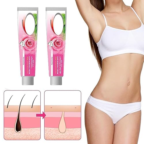 Miniatura 2 de Qia - Crema depilatoria para hombres y mujeres, crema depiladora Qia, elimina el vello de los brazos, axilas, piernas, partes privadas (2 unidades-A)