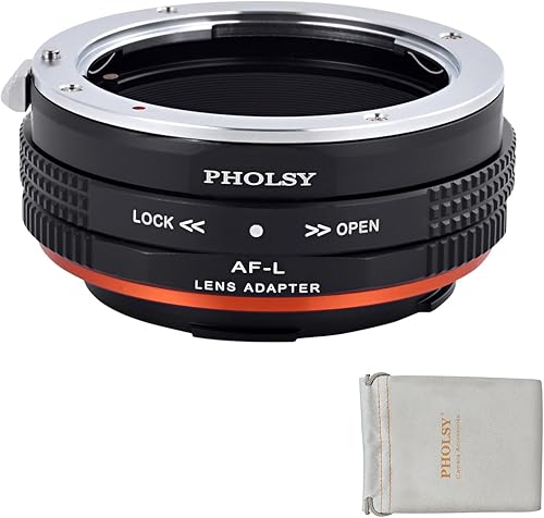 PHOLSY Adaptador de montaje de lente con anillo de control de apertura compatible con lente Sony A Minolta AF a cuerpo de cámara Leica L compatible