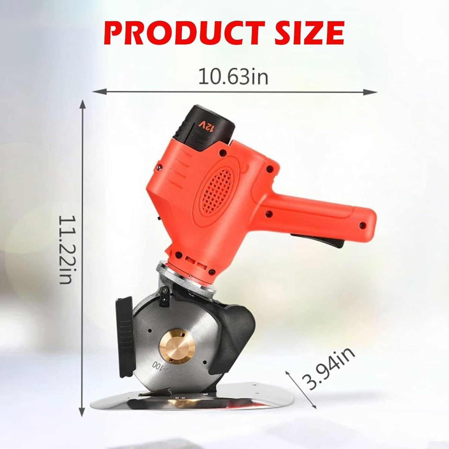 Máquina cortadora de tela inalámbrica, tijeras giratorias eléctricas para cortar telas multicapa, cuero y alfombras, con hoja de 100/125 mm y batería de 2000 mAh, grosor de corte de 37 mm