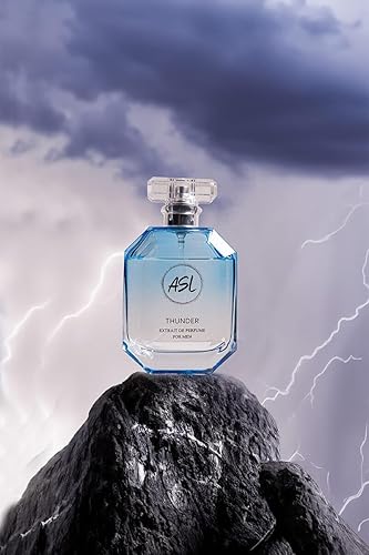 Miniatura 3 de ASL Thunder Eau de Parfum para hombre  3.4 fl oz de larga duración dulce y sensual fragancia  Perfume moderno de especias florales para hombres