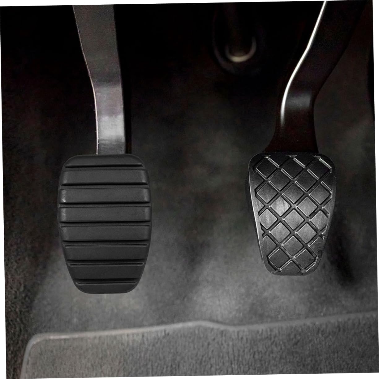 4pcs Non-Slip Rubber Pedal Covers for Brake Clutch Durable Anti-Skid Replacement Pads for Manual Cars Easy Installation Noise Reduction Compatible with Various Models