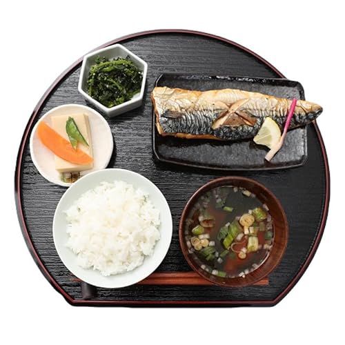山家漆器店 半月盆 両面塗 滑り止めなし すべりどめなし 黒 朱 (1, 尺三 39cm)