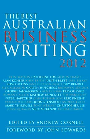 The Best Australian Business Writing 2012 book cover