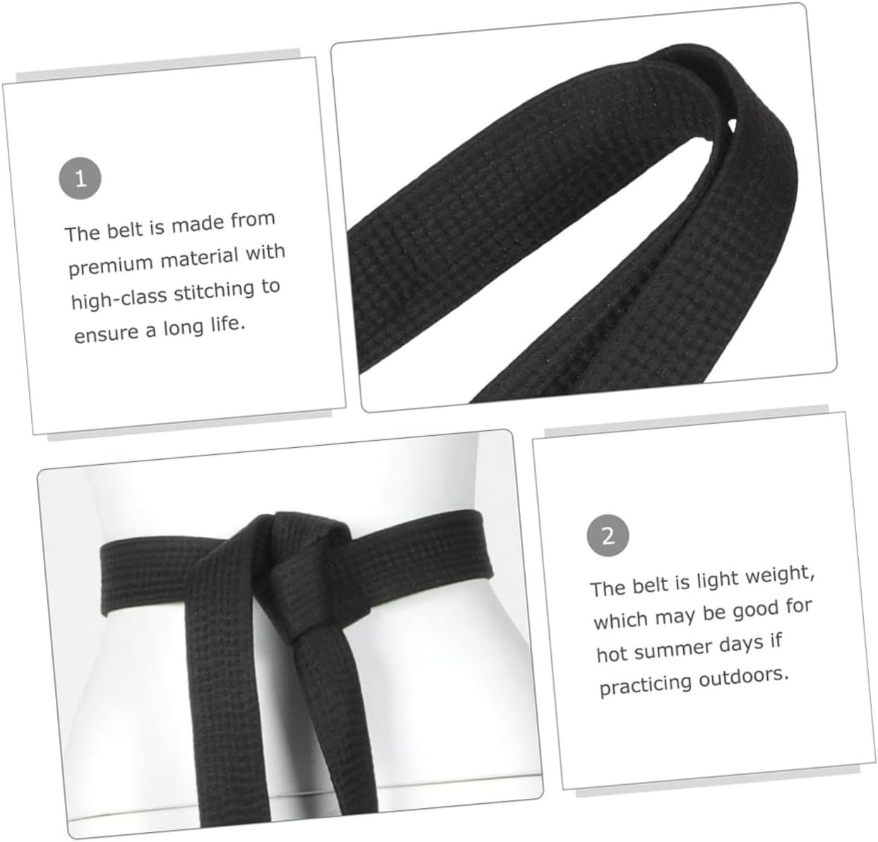 Garneck Karate Belt for Men and Women Stretchy Martial Arts Belts Comfortable Wear Breathable for Training and