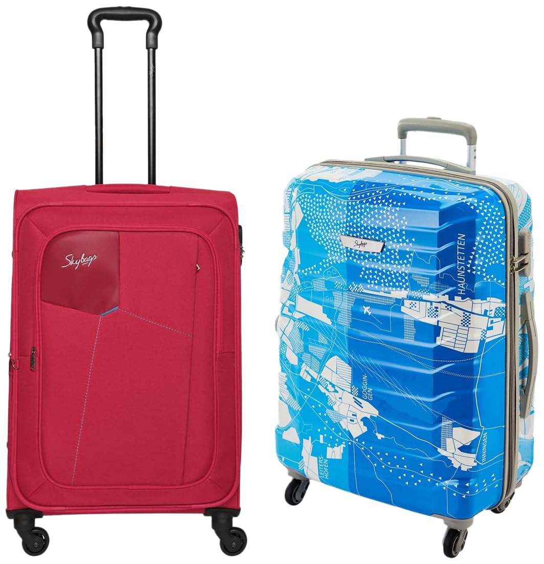 SkybagsSkybags ABS Trooper 65 Cms Hard Spinner Wheels Luggage/Trolley Bag  Rubik Luggage/Trolley Bag (Red)