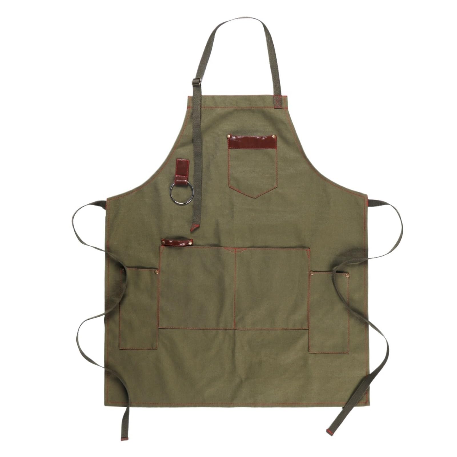 Lot de 2 tabliers chef for homme, en toile et cuir, for barbecue, cadeau, cuisine pour Hommes et Femmes