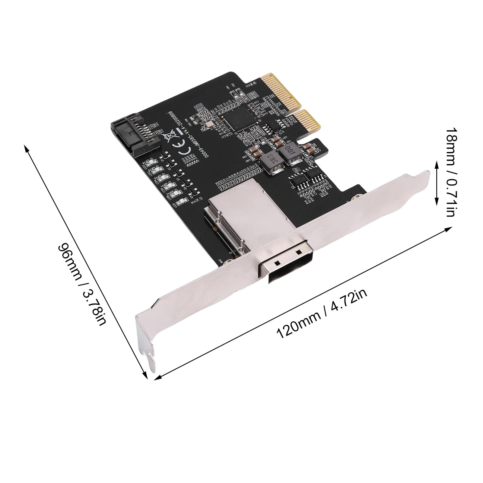 Luocute PCIE X4 do Małej Karty Tablicy SAS, 5 Gb/S dużą prędkością, pojemność 64TB, 5 Redundantnych Trybów Macierzy Dysku, Stabilne i Szybkie, Obsługuje PCIE X4, S A T A III Porty