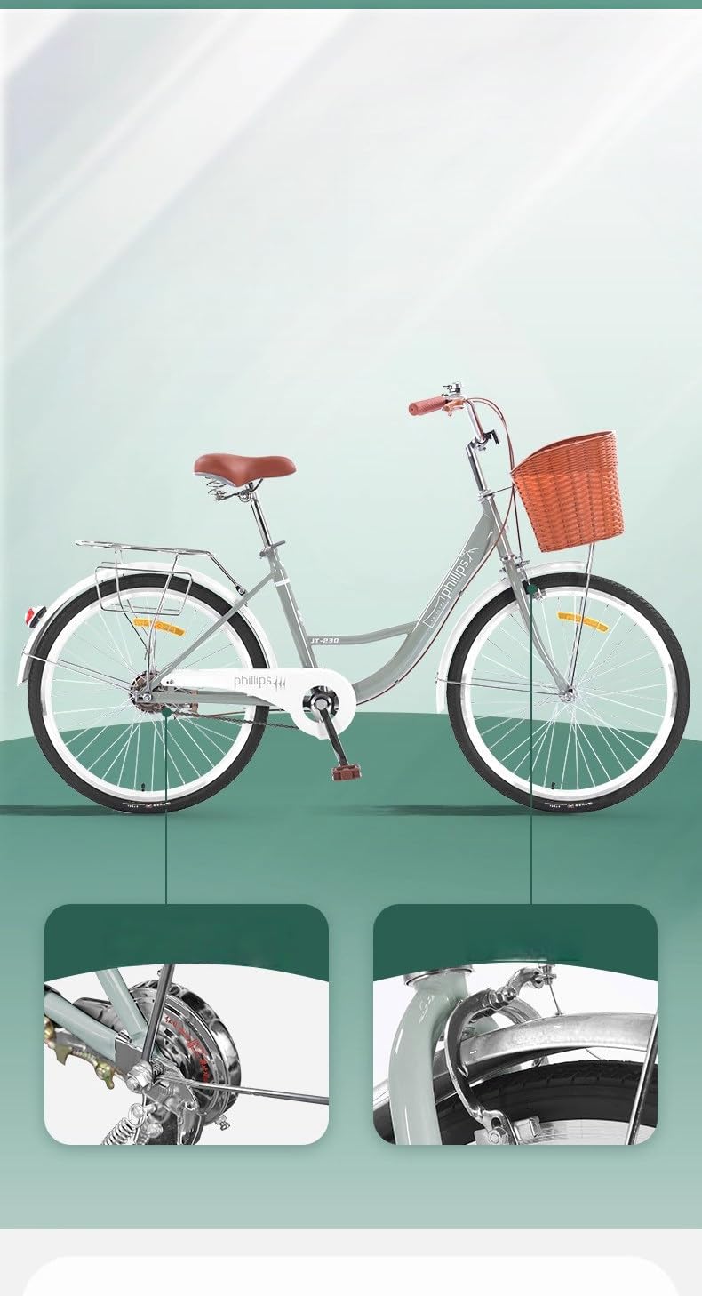 Amazon | 26インチ バリエーション付きレトロコンパクト通勤自転車