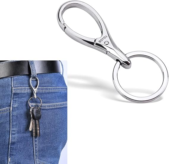 Amazon Co Jp バイク キーホルダー 自転車 キーリング 車 キーチェーン カラビナフック 軽量長持ち 取扱簡単 脱落紛失防止 シンプルでおしゃれなキークリップ メンズ レディース キーケース メタリックシルバー 車 バイク