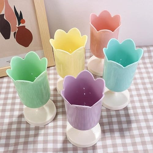 Miniatura 3 de Soporte para bolígrafo de tulipán, organizador de papelería de flores, soporte para brochas de maquillaje, accesorios de fotografía para niñas,