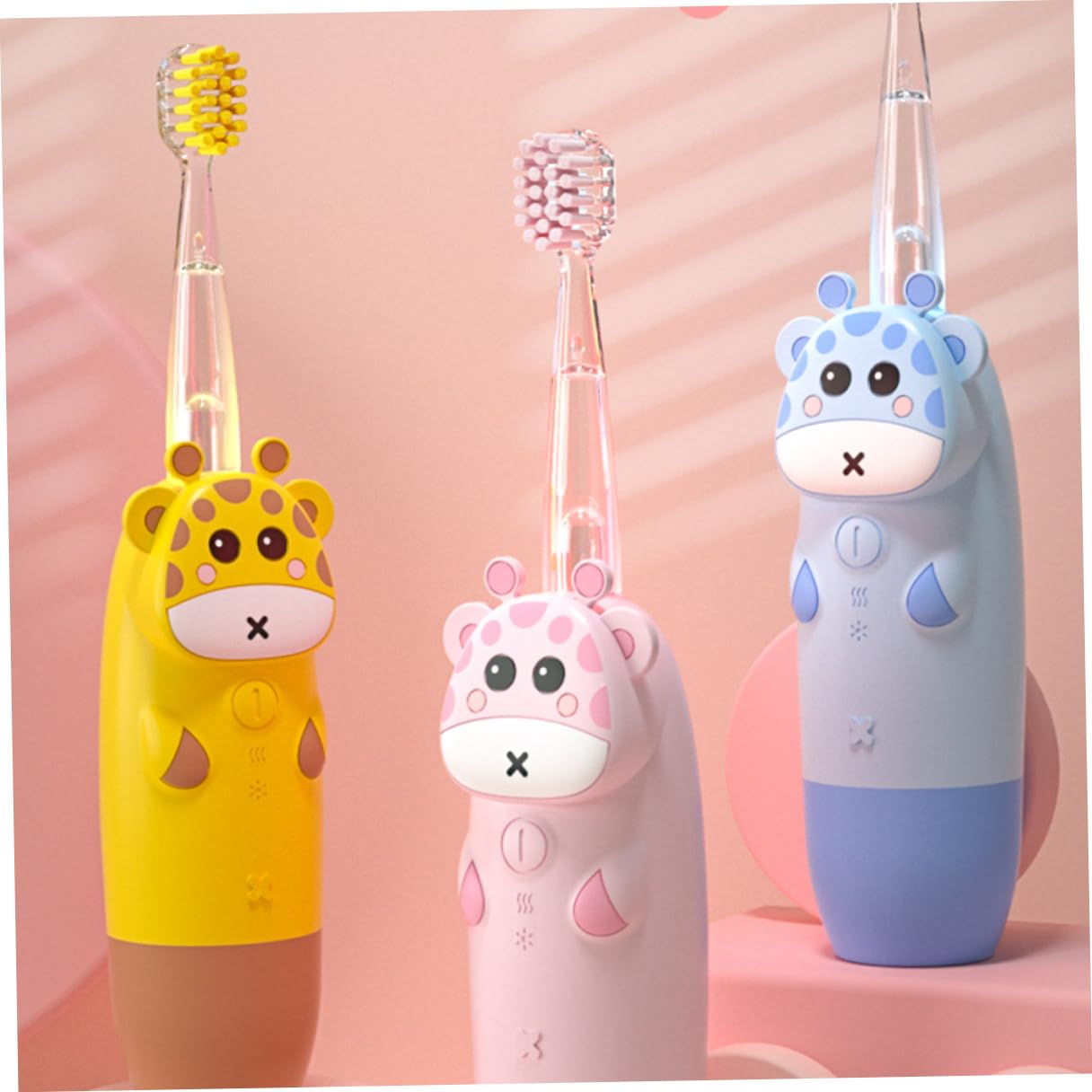 Cepillo de Dientes Eléctrico Sónico con Velocidad Ajustable para Niños Silicona y Pc Adecuado para Cuidado Dental Infantil Diario