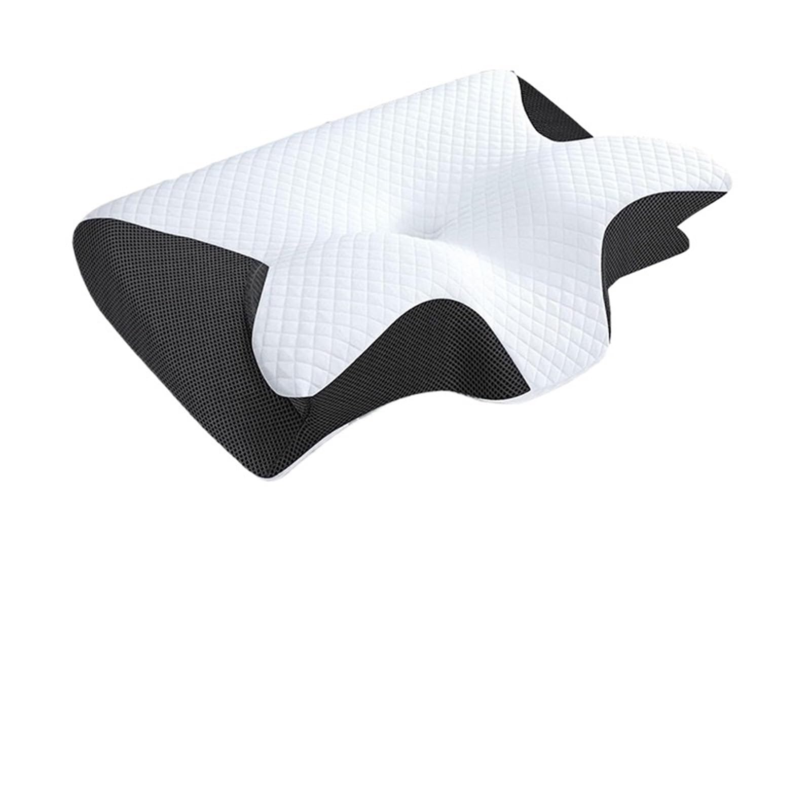 JBJYGSG 1pc Memory Foam Pillow Cervical Orthopedic Pillow 2 In 1 Ergonomic Contour Orthopedic Pillow For Side, Back, And Stomach Sleepers(Black)