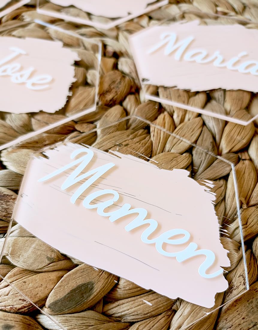 Marcasitios de Metacrilato para Boda de Colores, Marcasitios Boda, Marcasitios para Comunión y Bautizo, Marcasitios Navidad